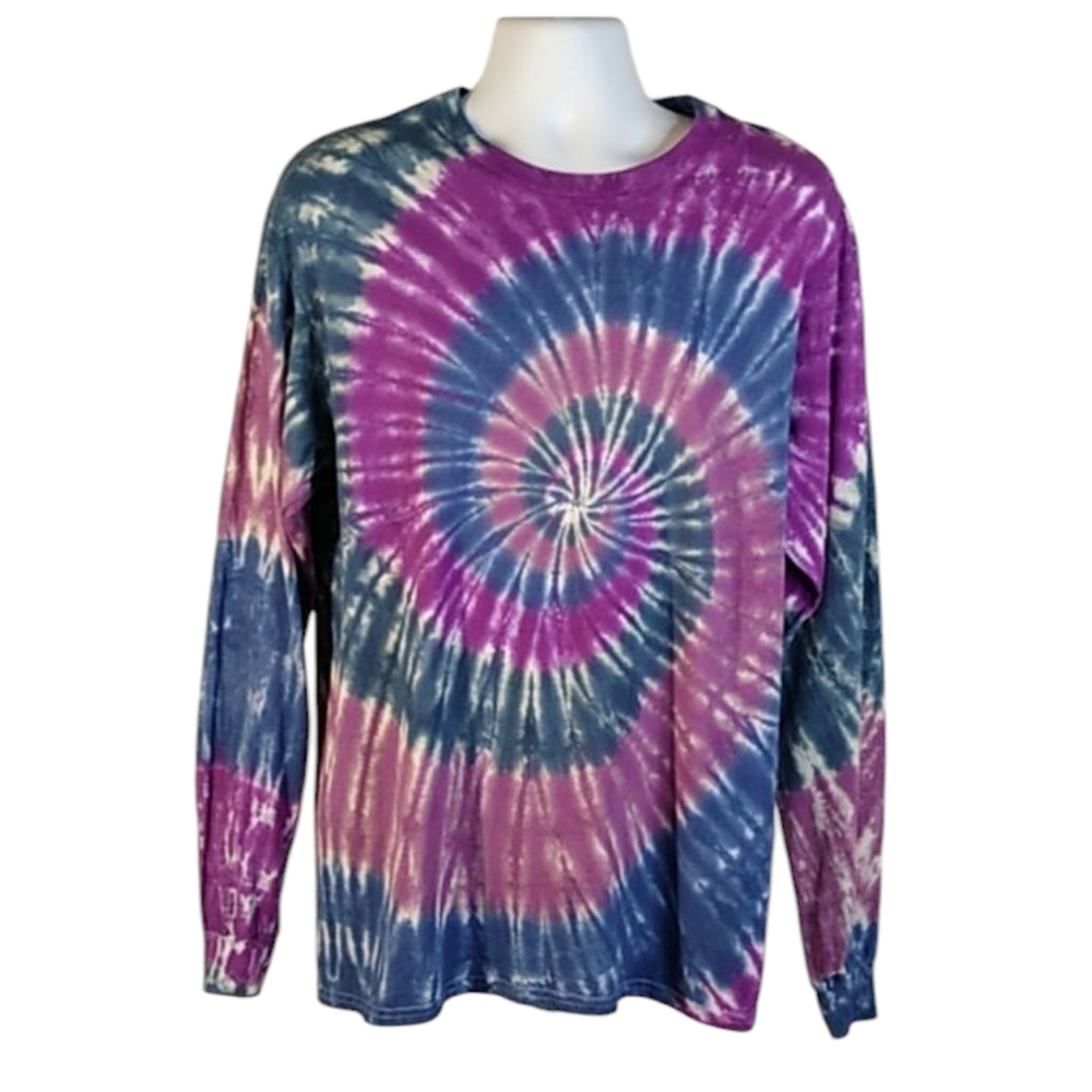 NEW UNISEX TIE DYE L/S T SHIRT LARGE
